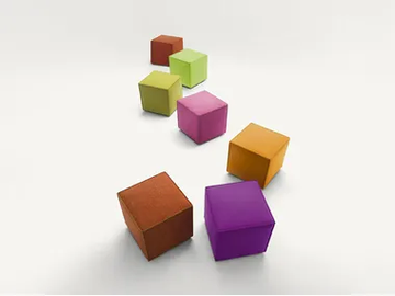 CUBO - Fabric pouf with removable lining by Paola Lenti - view 2